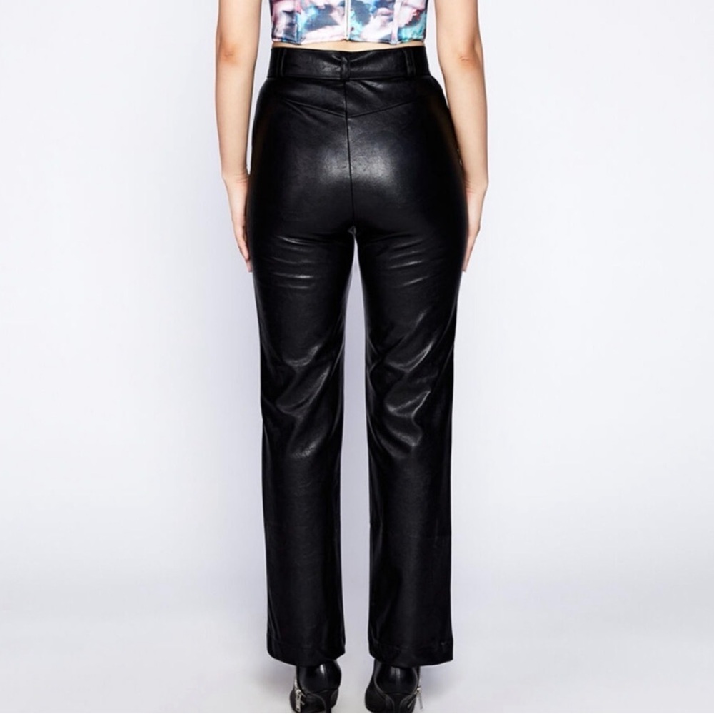 Bardot Polly Vegan Leather Pant in Black - Picture 2 of 10